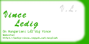 vince ledig business card